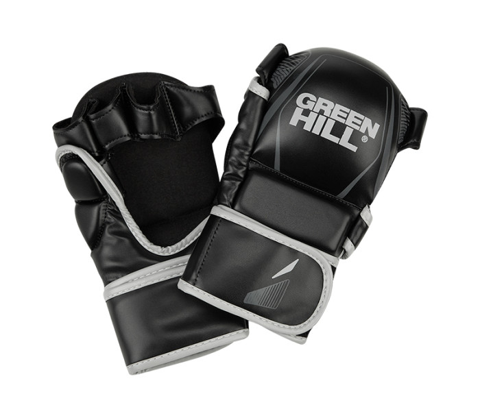 Перчатки ММА Green Hill p.S чёрно-серые-фото 2 hover image